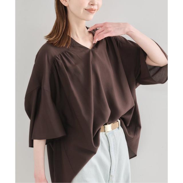 ユー バイ スピック＆スパン（U by SPICK&SPAN）/シルキーシフォンギャザーブラウス_11