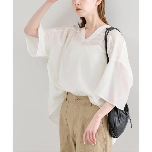 ユー バイ スピック＆スパン（U by SPICK&SPAN）/シルキーシフォンギャザーブラウス_17