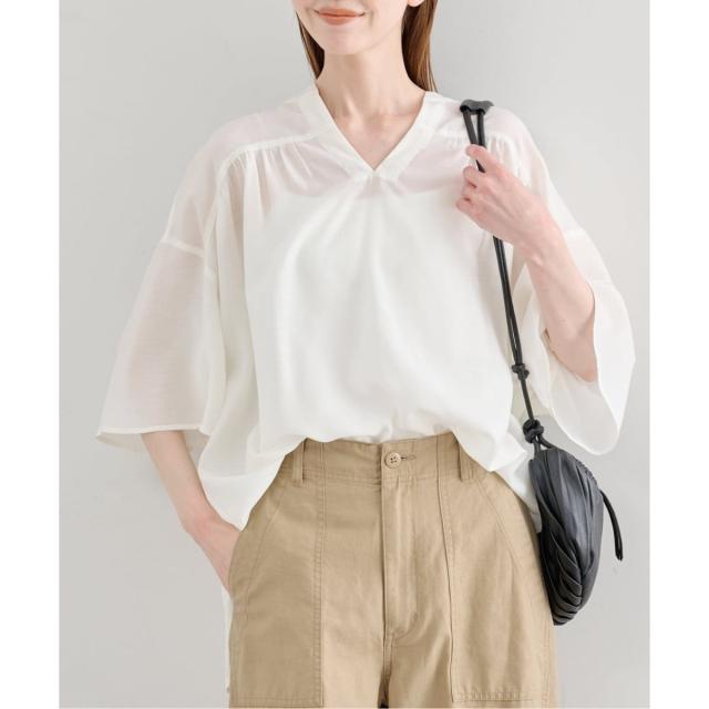 ユー バイ スピック＆スパン（U by SPICK&SPAN）/シルキーシフォンギャザーブラウス_18