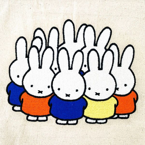パーフェクト・ワールド・トーキョー（Perfect World Tokyo）/ミッフィー miffy 巾着　刺繍ミッフィーいっぱい 巾着 　 　 　