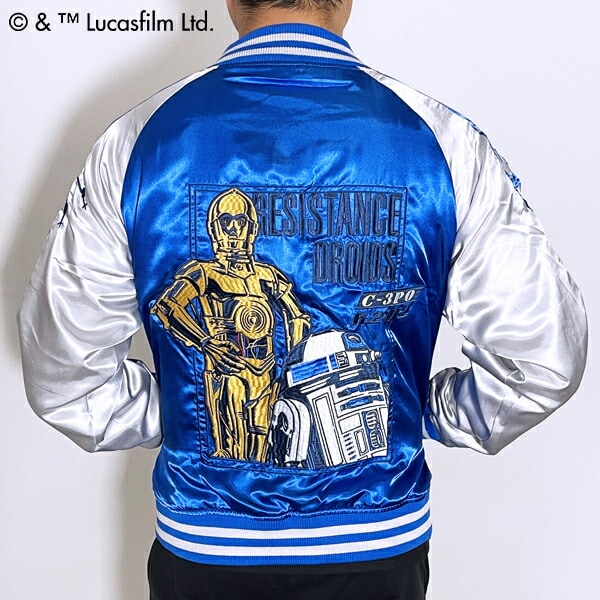 パーフェクト・ワールド・トーキョー（Perfect World Tokyo）/スターウォーズ シルバーユニバーズ C−3PO R2−D2 スカジャン L STAR WA…