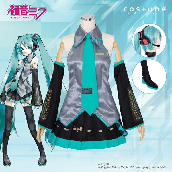 パーフェクト・ワールド・トーキョー（Perfect World Tokyo）/初音ミク コスチュームセット(M−L) コスプレ