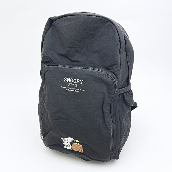 パーフェクト・ワールド・トーキョー（Perfect World Tokyo）/スヌーピー 超軽量たためるリュック ブラック ジャーニー SNOOPY