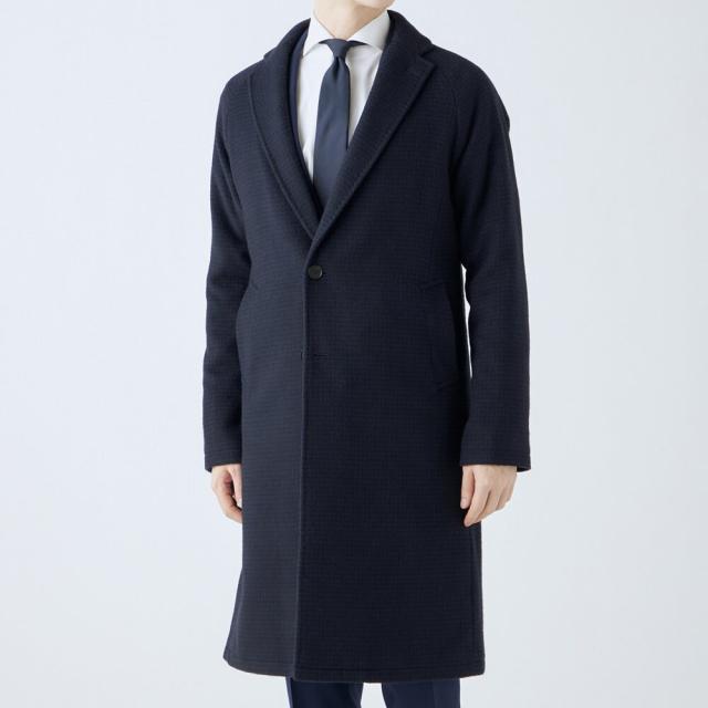 スーツセレクト】チェスターコート SUIT SELECTネイビー チェスター
