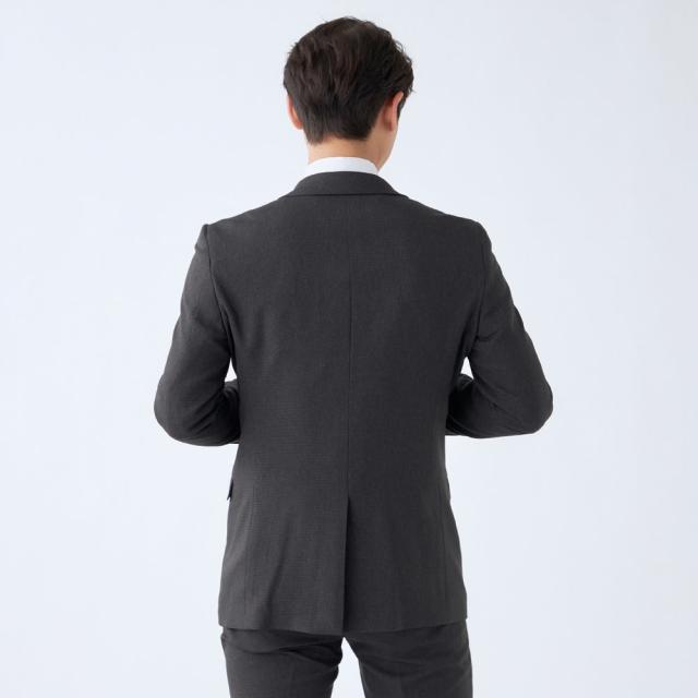 スーツセレクト（SUIT SELECT）/【洗える2釦スーツ】ノータック チャコールグレー 無地 ウォッシャブル スーツセレクト（SUIT SELECT）/【洗える2釦スーツ】ノータック