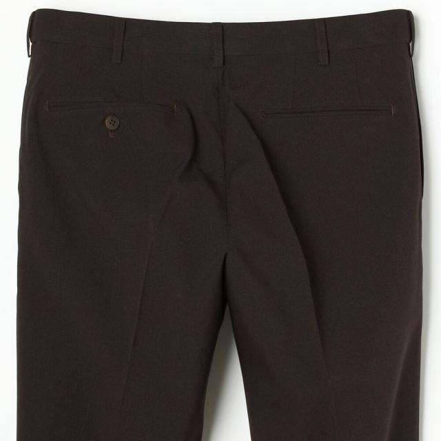 スーツセレクト（SUIT SELECT）/【洗えるテーパードパンツ】ノータック ブラウン 千鳥格子 ストレッチ 撥水加工 スーツセレクト（SUIT SELECT）/【洗えるテーパードパンツ】ノータック