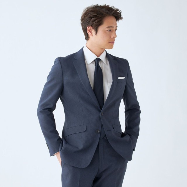 スーツセレクト（SUIT SELECT）/【SLIM TAPERED_2】春夏 2釦シングルノータックスーツ ネイビー 千鳥格子  ストレッチの通販はau PAY マーケット - Brand Square by OIOI （ブランドスクエアbyマルイ） | au PAY  マーケット－通販サイト