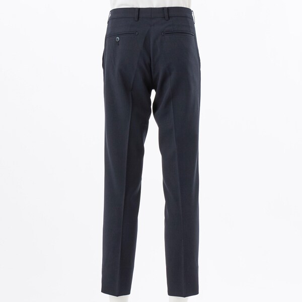 スーツセレクト（SUIT SELECT）/【洗えるテーパードパンツ】ノータック ネイビー シャドーストライプ ストレッチ 撥水加工 スーツセレクト（SUIT SELECT）/【洗えるテーパードパンツ】ノータック