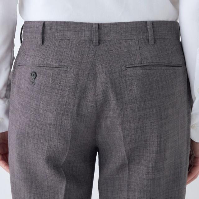 スーツセレクト（SUIT SELECT）/【洗えるテーパードパンツ】ワンタック スラックス 無地 撥水加工 ※裾上げ済み仕様_6