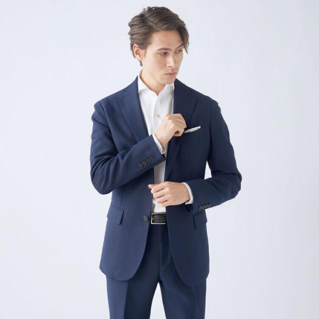 スーツセレクト（SUIT SELECT）/【洗える2釦ジャケット】 ネイビー無地