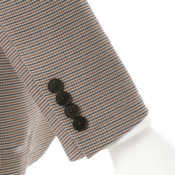 スーツセレクト（SUIT SELECT）/【洗える2釦ジャケット】グレー千鳥