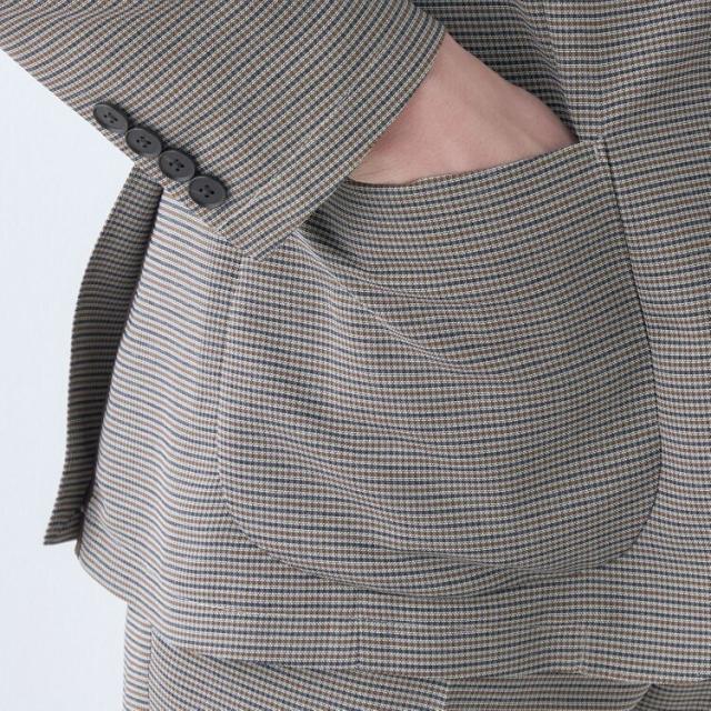 スーツセレクト（SUIT SELECT）/【洗える2釦ジャケット】グレー千鳥