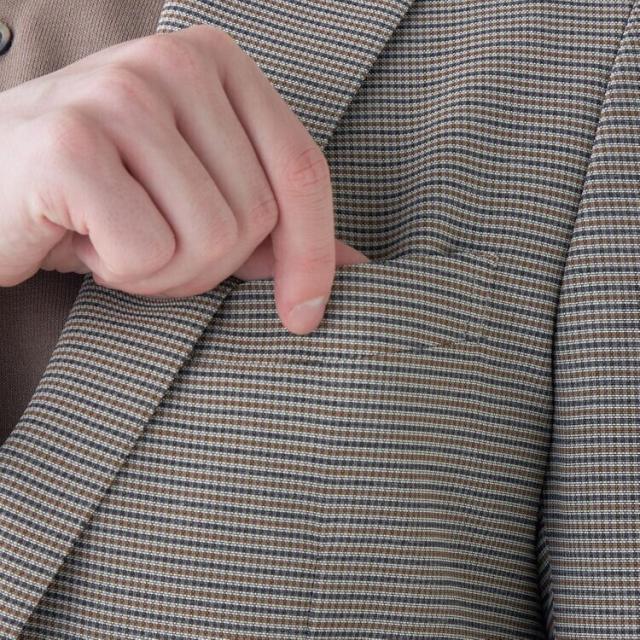 スーツセレクト（SUIT SELECT）/【洗える2釦ジャケット】グレー千鳥