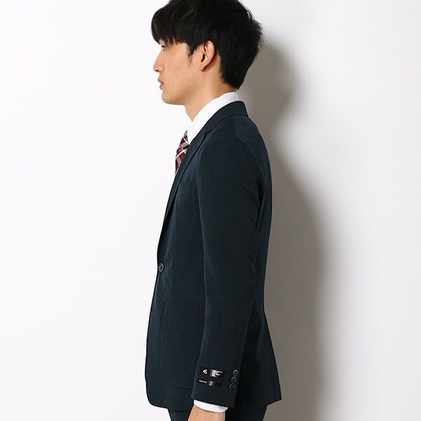 スーツセレクト/【SLIM TAPERED】2釦ジャケット/ネイビー×シャドー