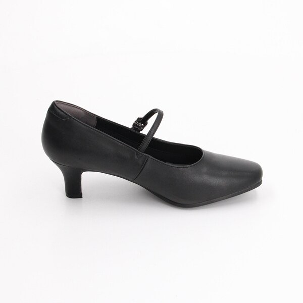 スーツセレクト（SUIT SELECT）/【リクルート対応】ストラップパンプス ブラック 牛革 スーツセレクト（SUIT SELECT）/【リクルート対応】ストラップパンプス