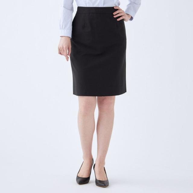 スーツセレクト（SUIT SELECT）/【SUIT SELECT × Samantha Thavasa】洗えるセミタイトスカート 黒無地