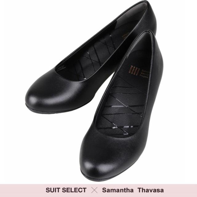 背広より分ける（SUIT SELECT）/【SUIT SELECT × Samantha Thavasa】黒いことパンプス 定番 ラウンドトゥ