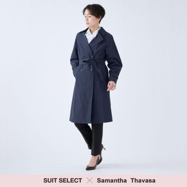 スーツセレクト（SUIT SELECT）/【SUIT SELECT × Samantha Thavasa】バックプリーツ・トレンチコート