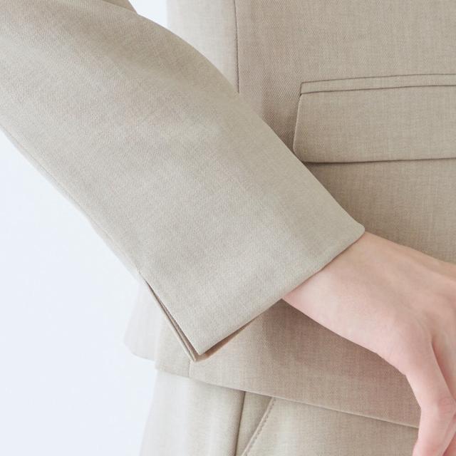 スーツセレクト（SUIT SELECT）/【オールシーズン】1釦ジャケット レディース ベージュ ウォッシャブル セットアップ商品