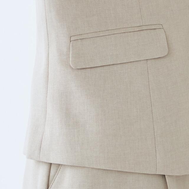 スーツセレクト（SUIT SELECT）/【オールシーズン】1釦ジャケット レディース ベージュ ウォッシャブル セットアップ商品
