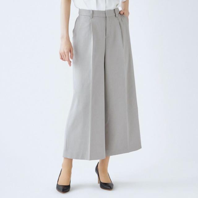 スーツセレクト（SUIT SELECT）/【オールシーズン】洗えるガウチョパンツ ストレッチツイル素材 グレー セットアップ商品 セレモニー