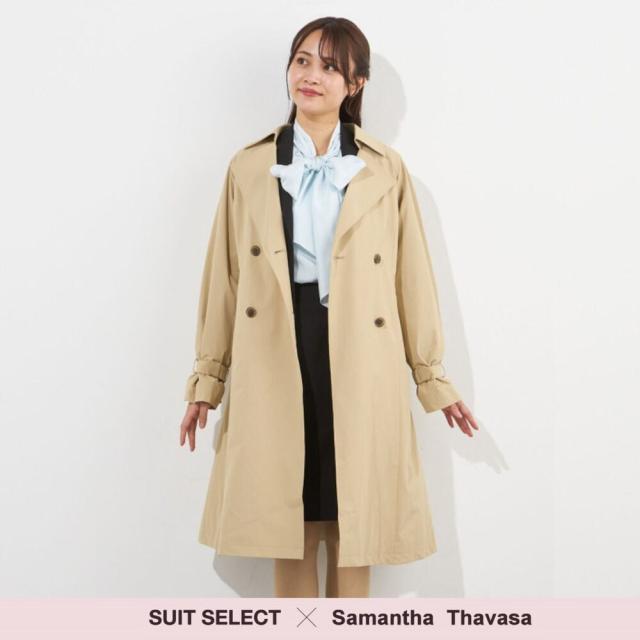 スーツセレクト（SUIT SELECT）/【SUIT SELECT × Samantha Thavasa】バックプリーツ トレンチコート