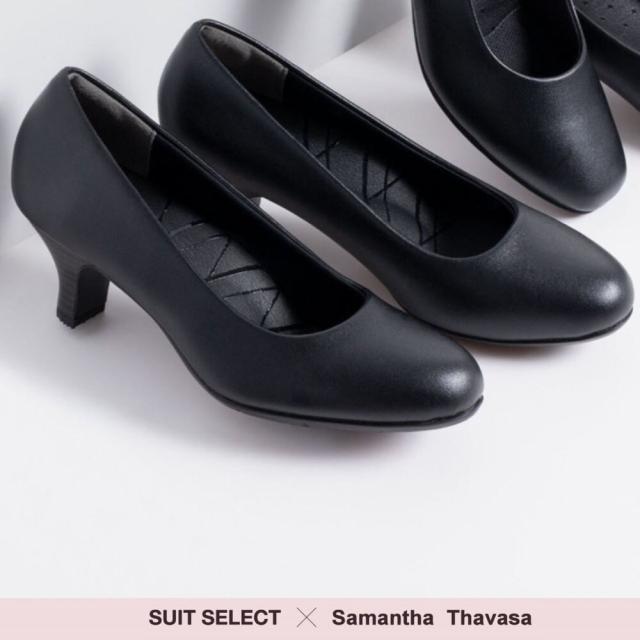背広より分ける（SUIT SELECT）/【SUIT SELECT × Samantha Thavasa】黒いことパンプス 定番 ラウンドトゥ