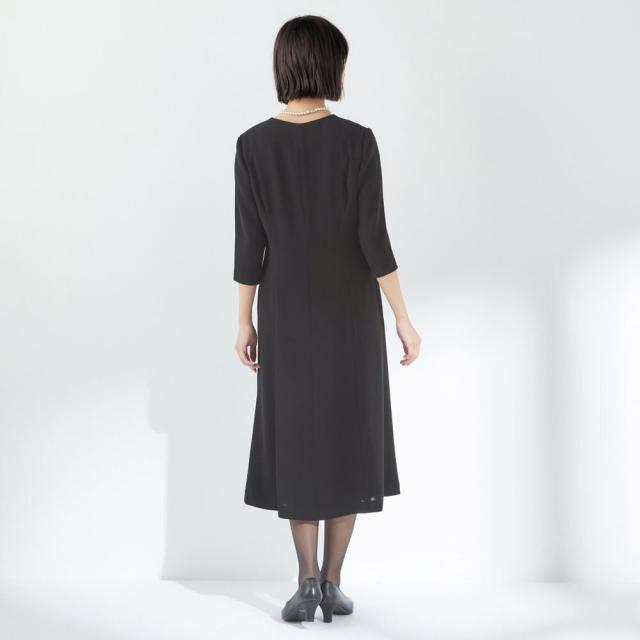 スーツセレクト（SUIT SELECT）/【ブラックフォーマル/セレモニー対応可】ノーカラー前開きアンサンブルワンピース ジャケット_4