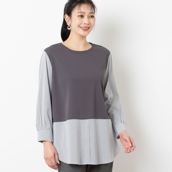 ミゼール（missel）/シャツドッキングプルオーバー（ストライプ）