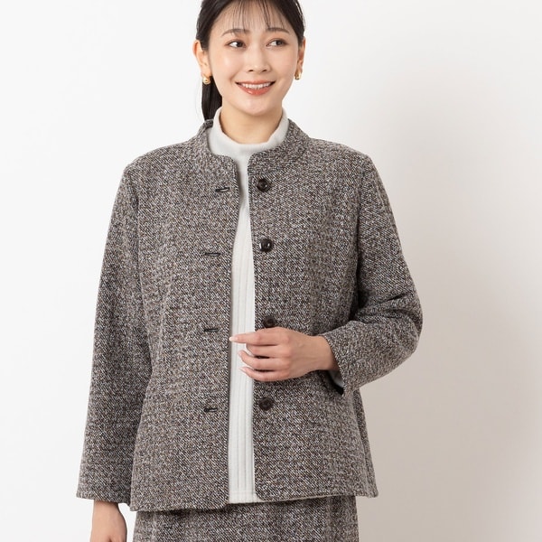 ミゼール（missel）/【セットアップ可】起毛ツイル ペプラムジャケットの通販は
