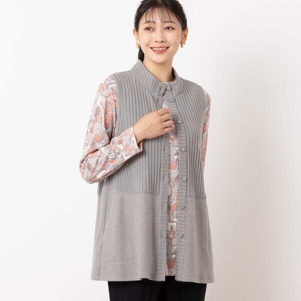 ミゼール（missel）/起毛リブ スタンドカラーベストの通販は