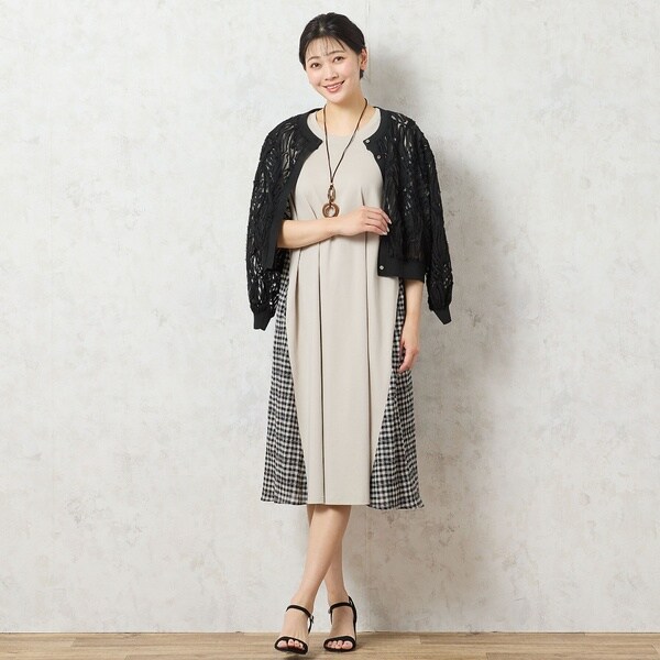 ミゼール（missel）/【人気アイテム・洗える】ギンガムチェック パフスリーブワンピース ミゼール（missel）/【人気アイテム・洗える】ギンガムチェック