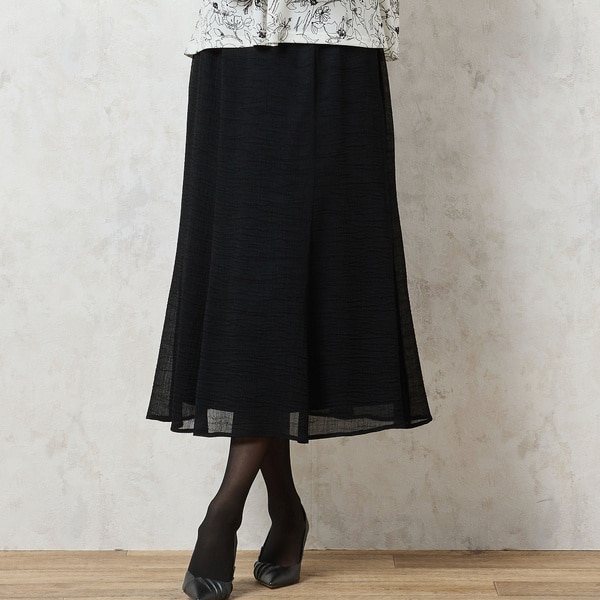 ミゼール（missel）/【洗える・セットアップ可能・3L/4Lサイズあり】セミフレアスカート