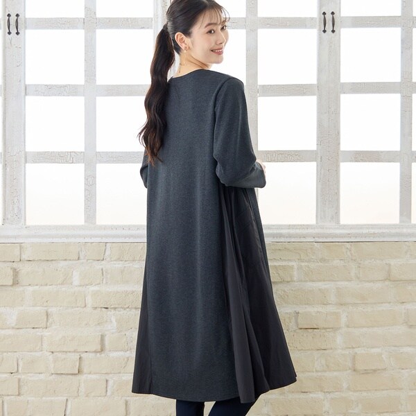 ミゼール（missel）/【洗える・3L/4Lサイズあり】タフタドッキングワンピース_3