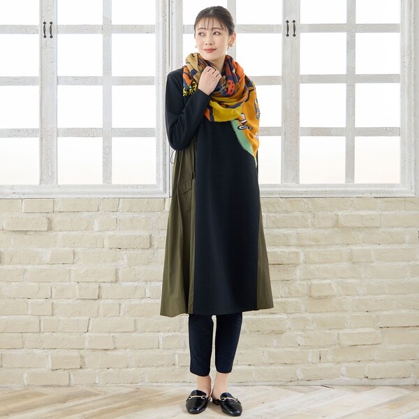 ミゼール（missel）/【洗える・3L/4Lサイズあり】タフタドッキングワンピース_16