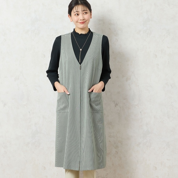 ミゼール（missel）/【洗える】千鳥柄ジャンパースカート