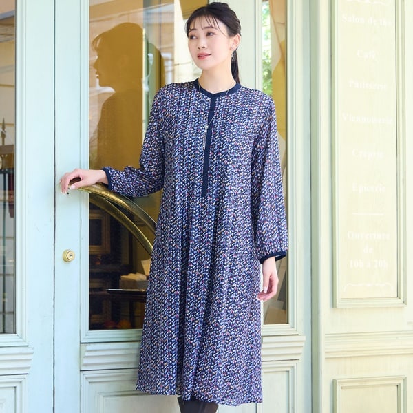 ミゼール（missel）/【人気アイテム・洗える・3L/4Lサイズあり】カットジャカードワンピース