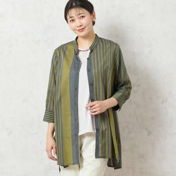 ミゼール（missel）/【洗える・綿100】ビッグストライプシャツ