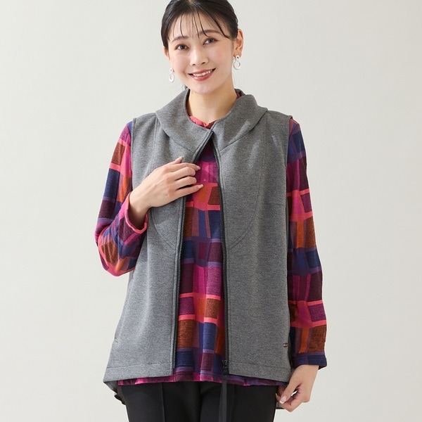 ミゼール（missel）/バックタフタ ジップアップベスト