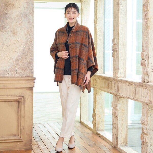 ミゼール（missel）/【WEB限定カラーあり】スライバーチェック ケープ