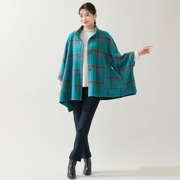 ミゼール（missel）/【WEB限定カラーあり】スライバーチェック ケープ