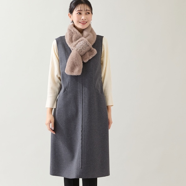 ミゼール（missel）/【2WAY・3L/4Lサイズあり】Aラインジャンパースカート（チャコール）