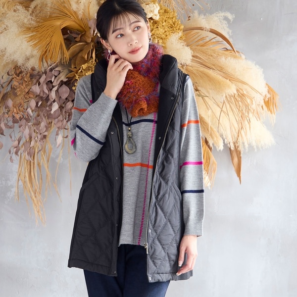 ミゼール（missel）/【3L/4Lサイズあり】キルティングベスト