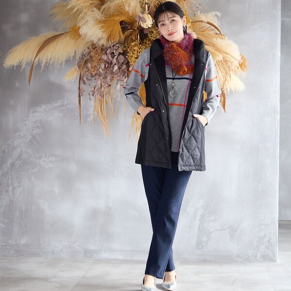 ミゼール（missel）/【3L/4Lサイズあり】キルティングベスト