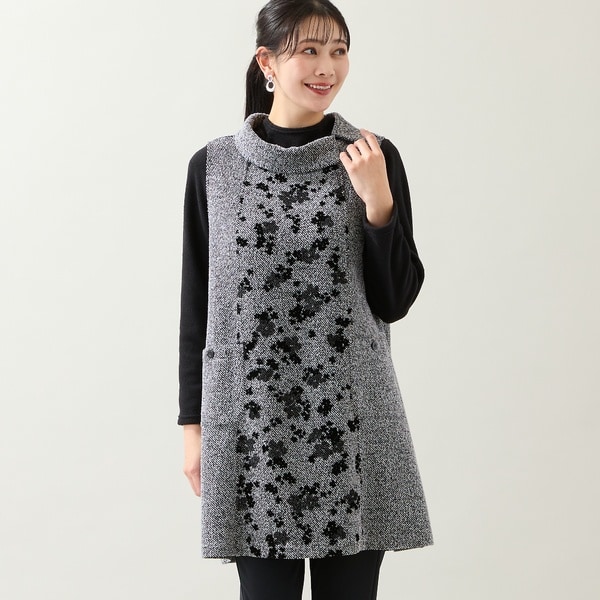 ミゼール（missel）/【3L/4Lサイズあり】ニットジャカードジャンパースカート