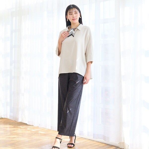 ミゼール（missel）/【洗える・接触冷感・セットアップ可・3Lサイズあり】スキッパーブラウス_5