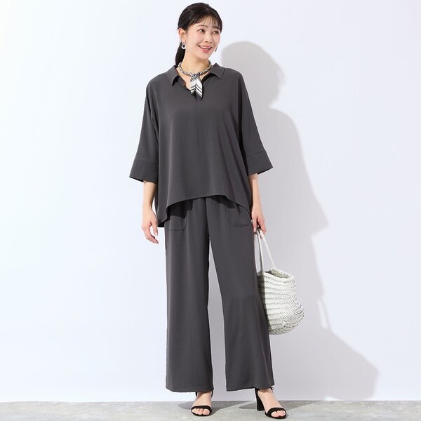ミゼール（missel）/【洗える・接触冷感・セットアップ可・3Lサイズあり】スキッパーブラウス_13