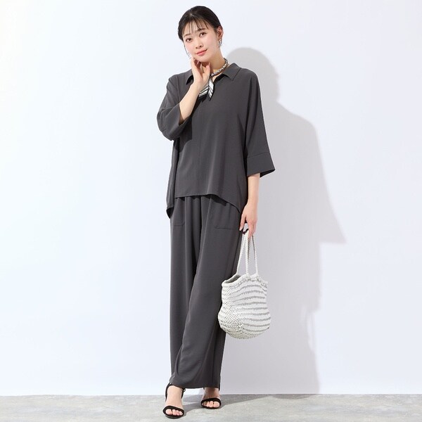 ミゼール（missel）/【洗える・接触冷感・セットアップ可・3Lサイズあり】スキッパーブラウス_15