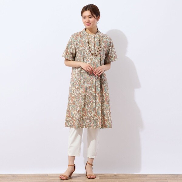 ロブジェ（LOBJIE）/【洗える・綿100】ペイズリー柄チュニック