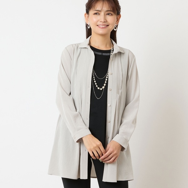 ロブジェ（LOBJIE）/【洗える・接触冷感】Soalonピンタックシャツ